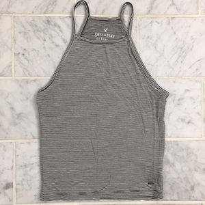 AEO striped halter tank top